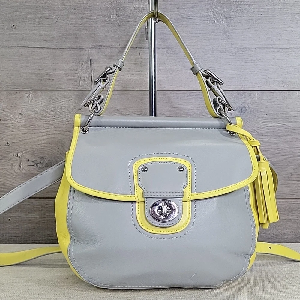 Coach Gray and Yellow Crossbody Bag - Picture 2 of 14